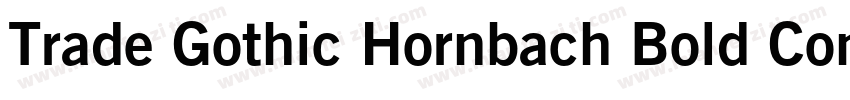 Trade Gothic Hornbach Bold Condense字体转换